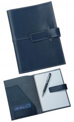 Blue Leather Pad Cover, Compendiums, Bags